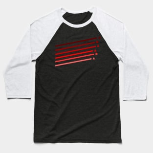 Red Streaking Dice Baseball T-Shirt